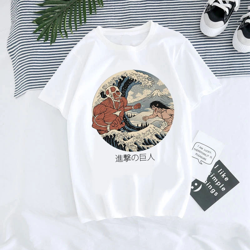 Japanese Anime T-shirt Men Attack on Titan