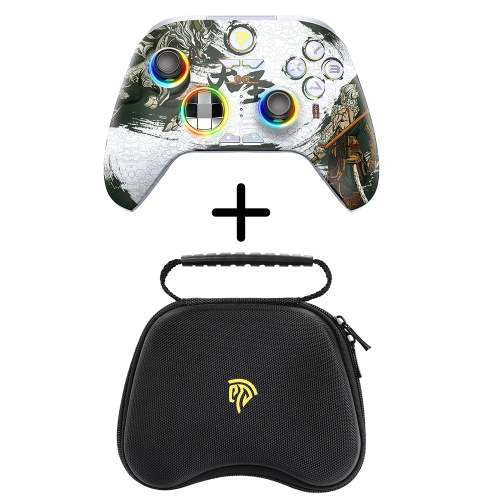 EasySMX X15 Wireless Gamepad Bluetooth Gaming Controller Compatible with PC/NS/TV/Phone/Steam RGB Hall Effect Black Myth Wukong