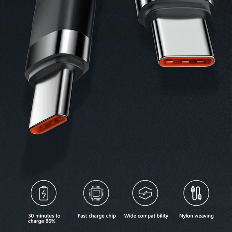 Cabo USB-C para USB-C 120W Fast Charger | PD Quick Charging