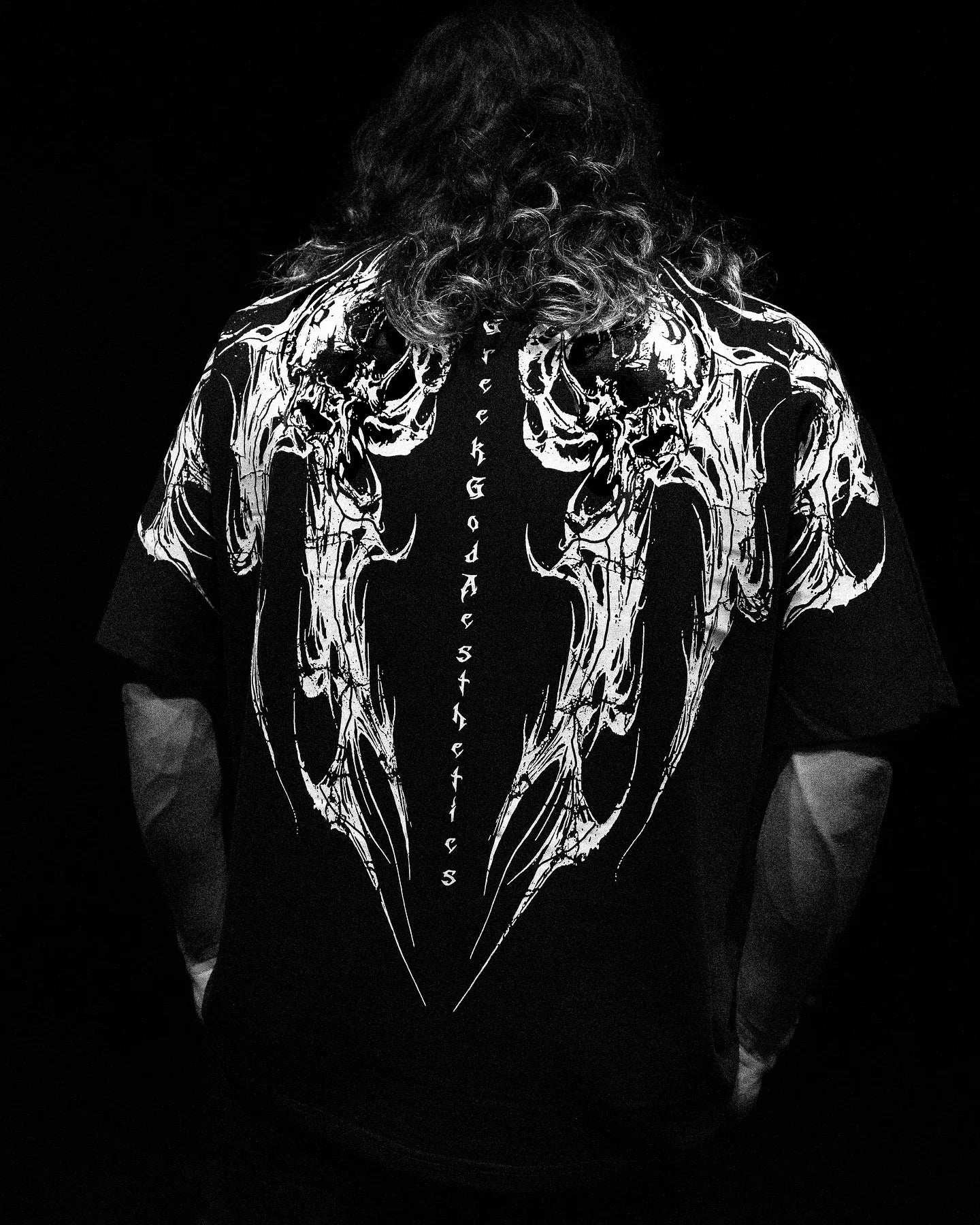 Y2K Gothic Skull Oversized T-Shirt