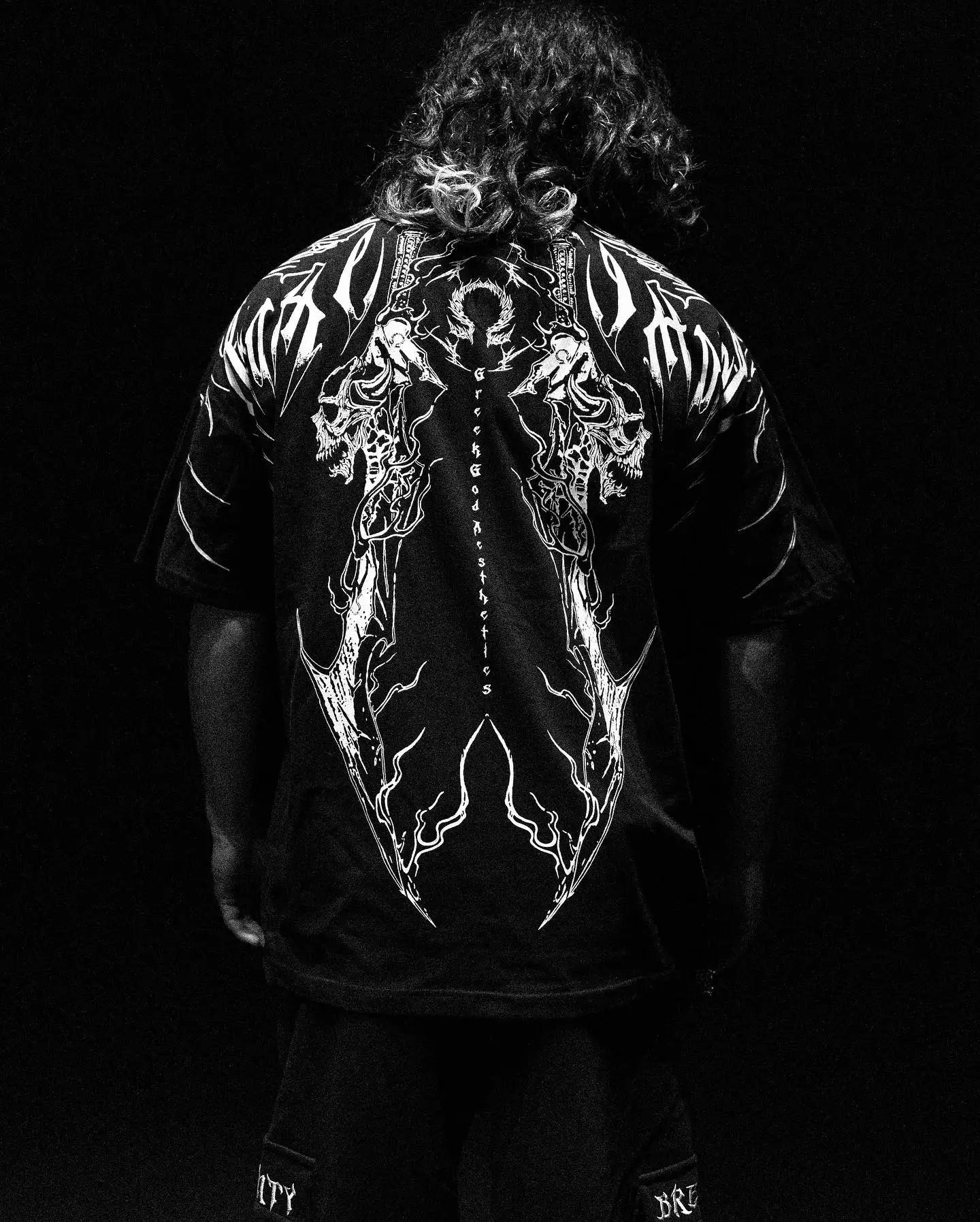 Y2K Gothic Skull Oversized T-Shirt