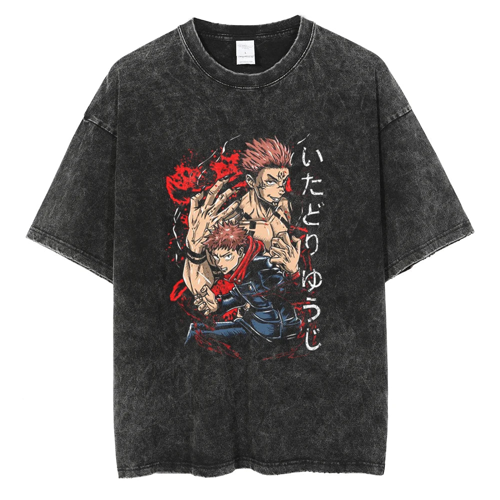 Anime jujutsu  Streetwear Vintage T-Shirt