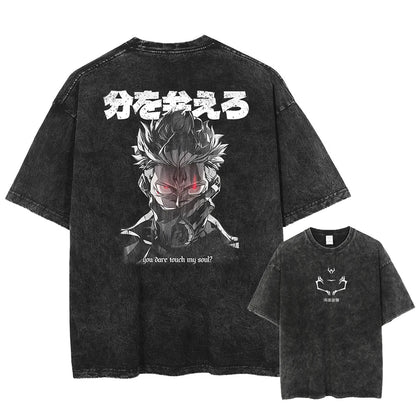 Graphic Washed Sukuna T-Shirt Oversized