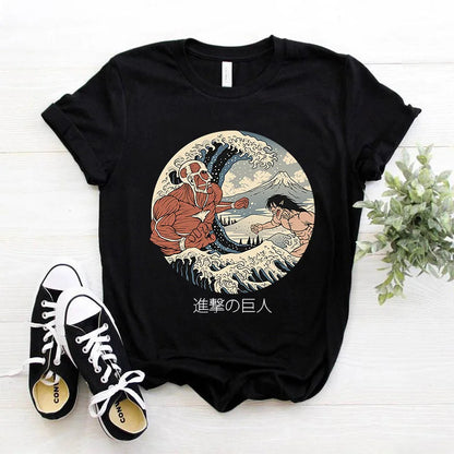 Japanese Anime T-shirt Men Attack on Titan