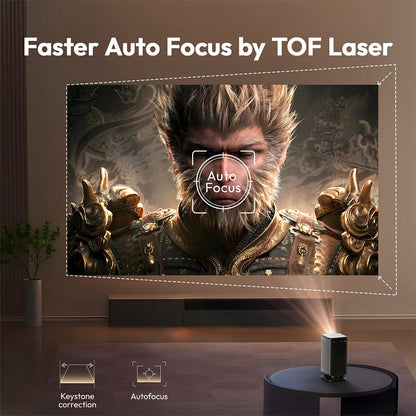 BYINTEK P70X Portable Mini Projector with Built-in Battery 4K Support 3D Wifi for Outdoor Movie Night Home Theater Projectors