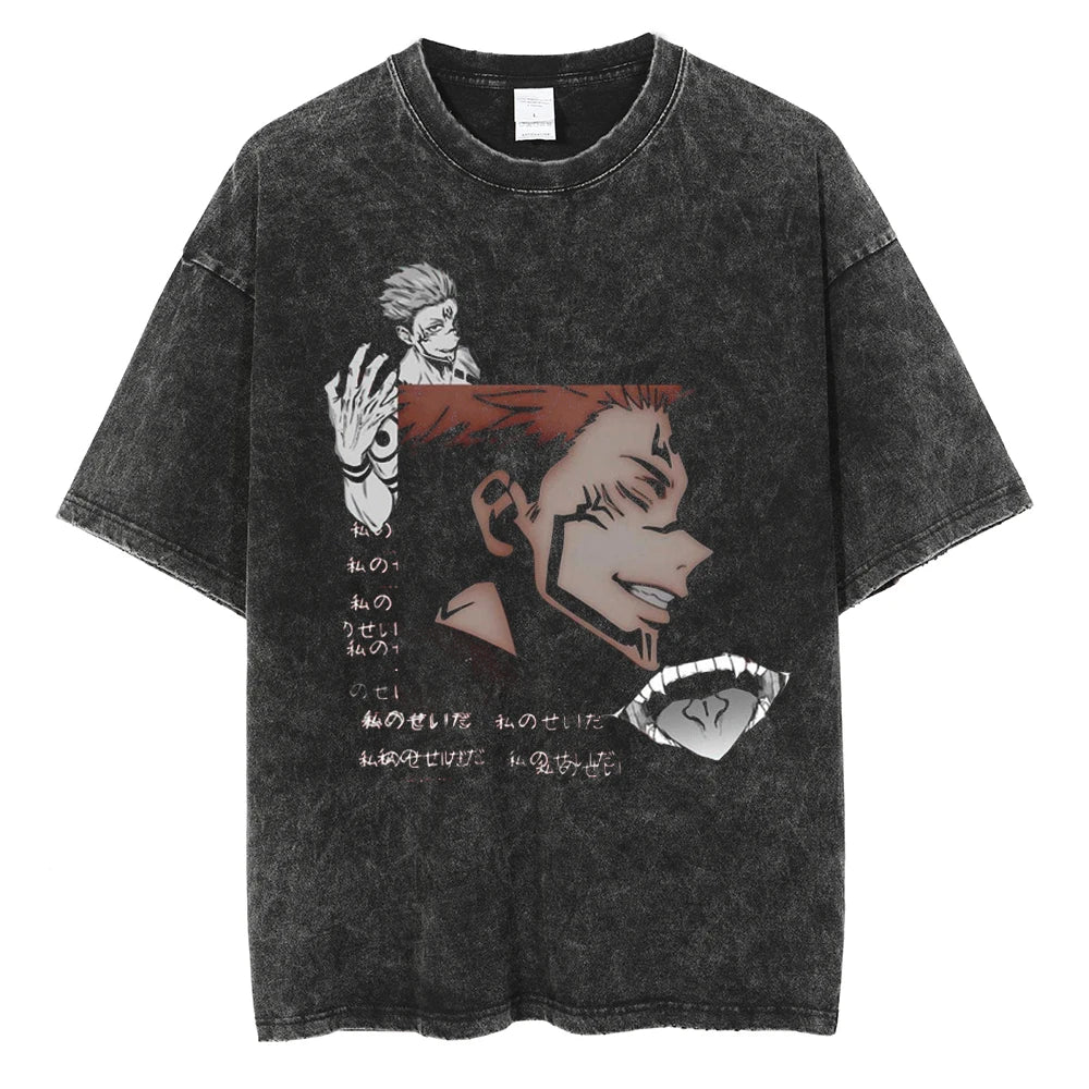 Anime jujutsu  Streetwear Vintage T-Shirt