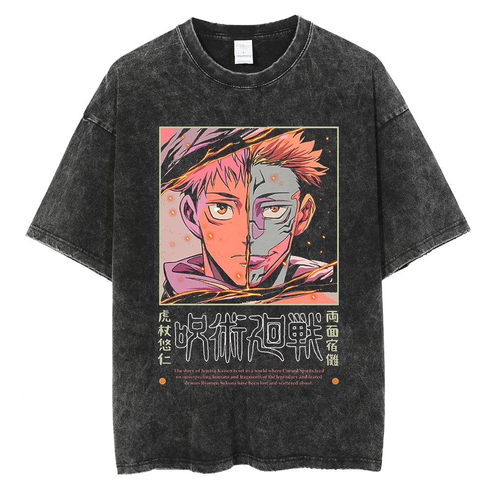 Anime jujutsu  Streetwear Vintage T-Shirt