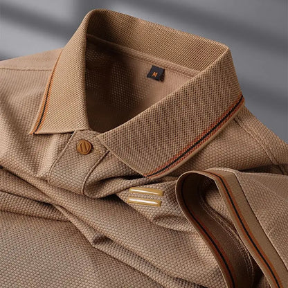 Summer Stripe Polo - Men's Color Block Casual Short Sleeve Polo Shirt