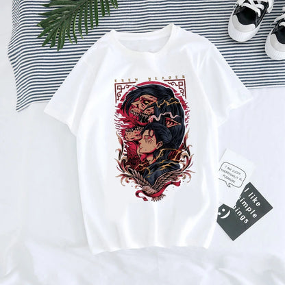 Japanese Anime T-shirt Men Attack on Titan