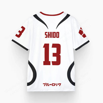 Mens Anime Jersey Blue Lock Sae  3D Print T-Shirt