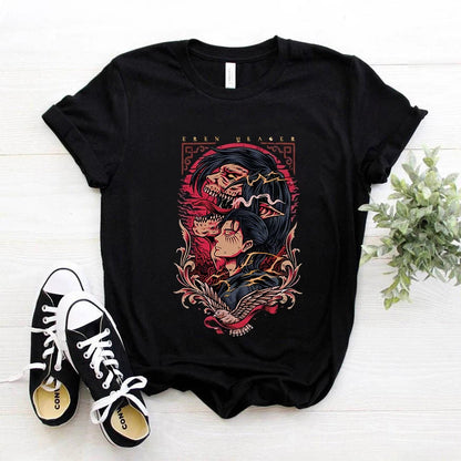 Japanese Anime T-shirt Men Attack on Titan
