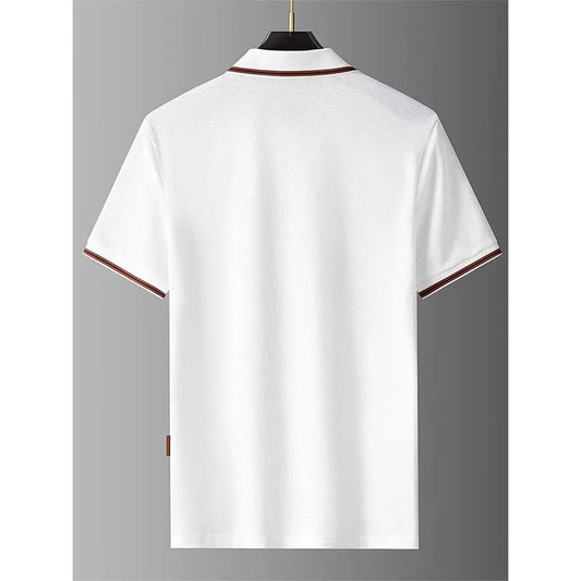 Summer Stripe Polo - Men's Color Block Casual Short Sleeve Polo Shirt