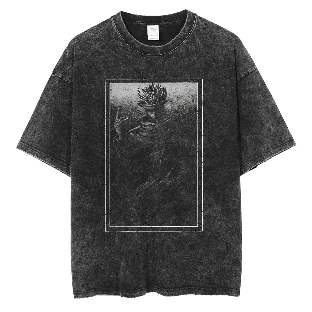 Graphic Washed Sukuna T-Shirt Oversized