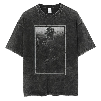Graphic Washed Sukuna T-Shirt Oversized
