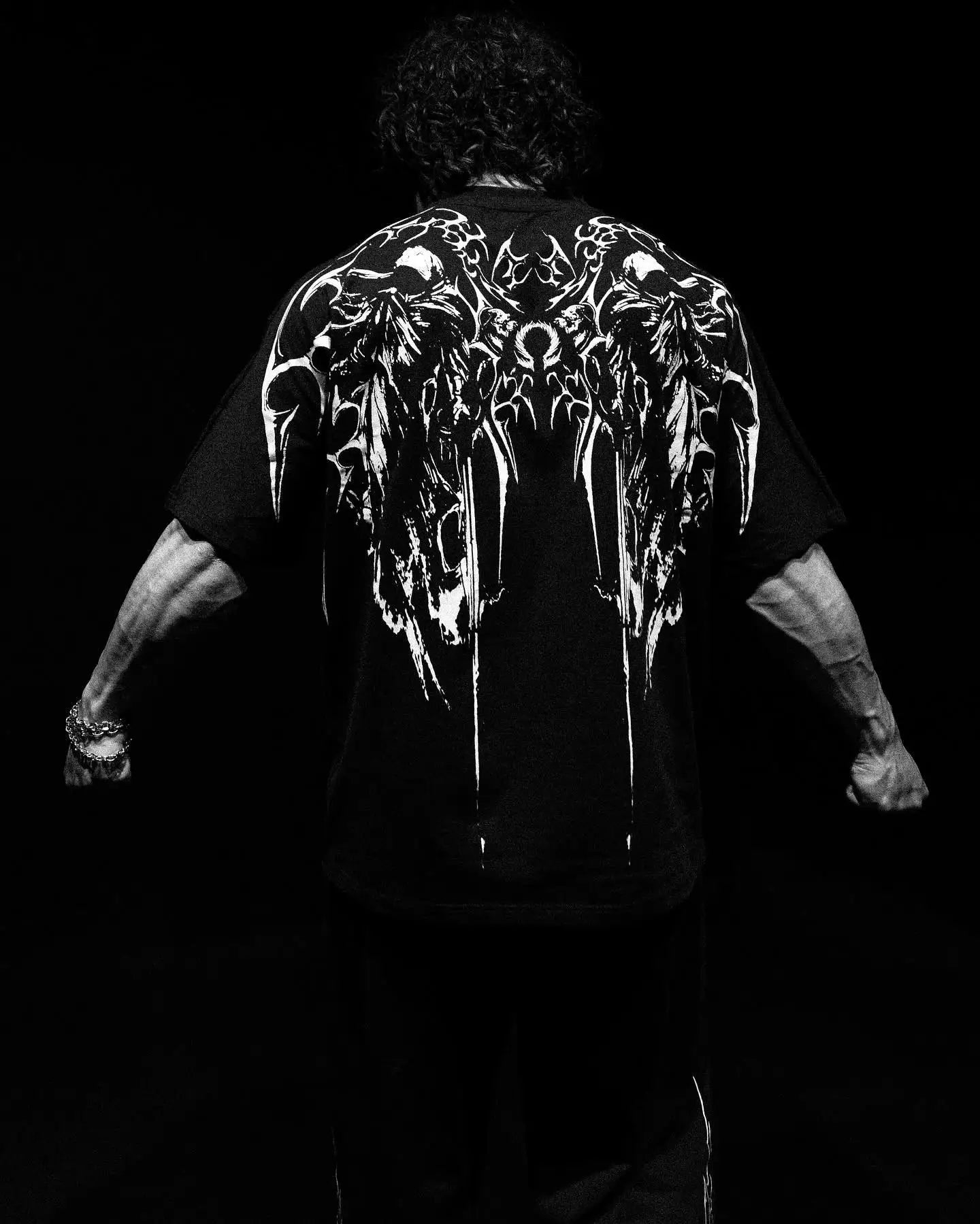 Y2K Gothic Skull Oversized T-Shirt